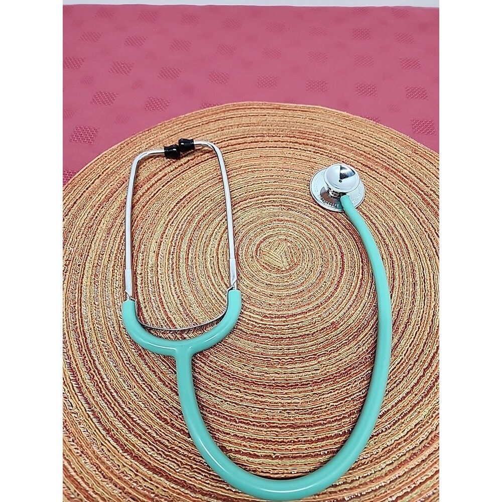 Vintage Bard-Parker Fleischer Duo-Sonic Stethoscope Teal Tested Working